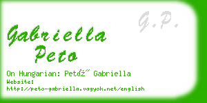 gabriella peto business card